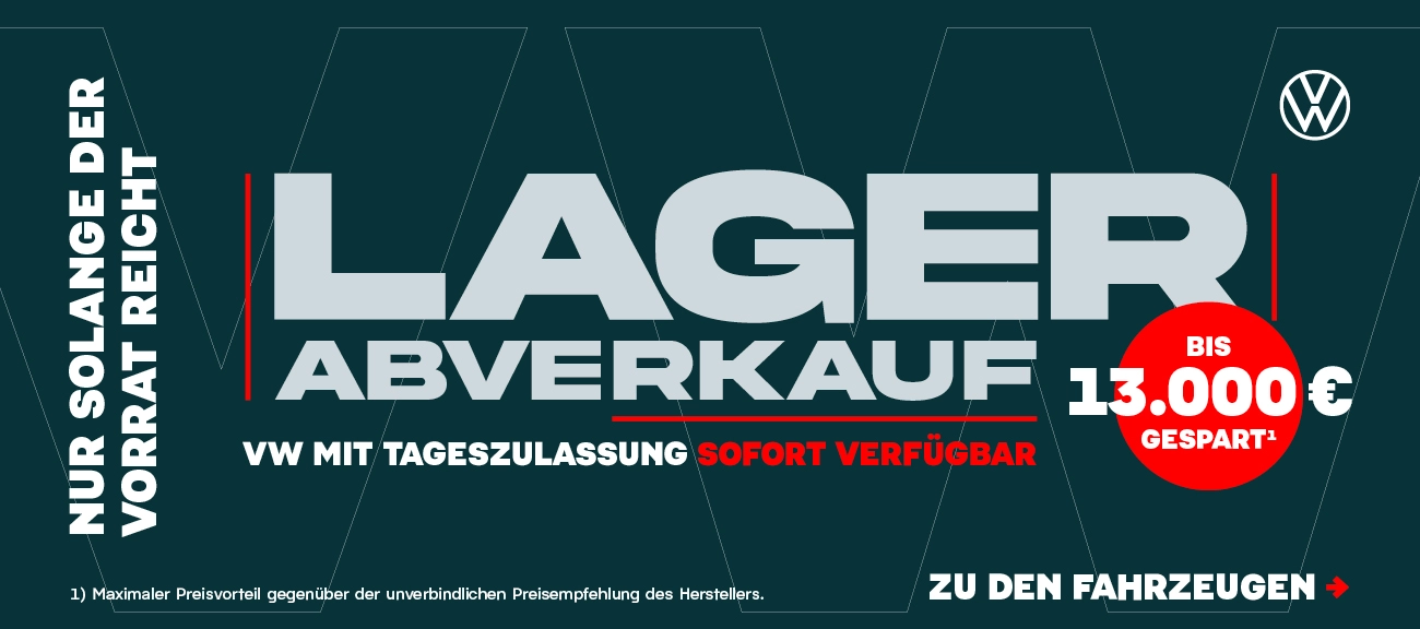 VW Lagerabverkauf Tageszulassung