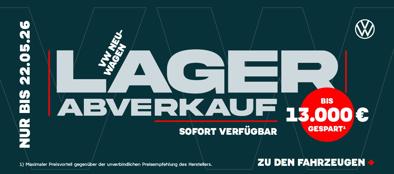 VW Lagerabverkauf Tageszulassung