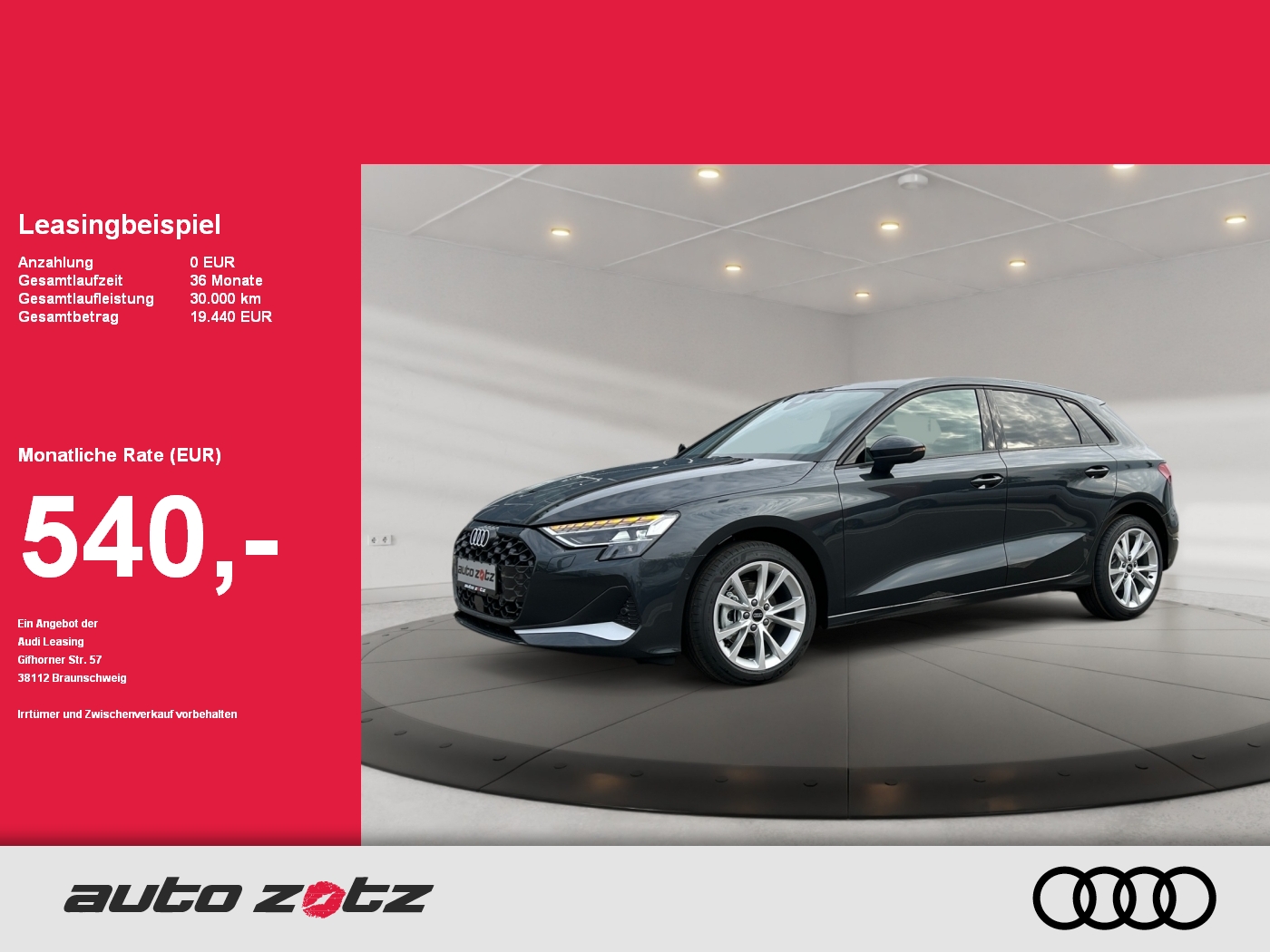 A3 Sportback advanced 30 TFSI S tronic ,PDC,Kam.