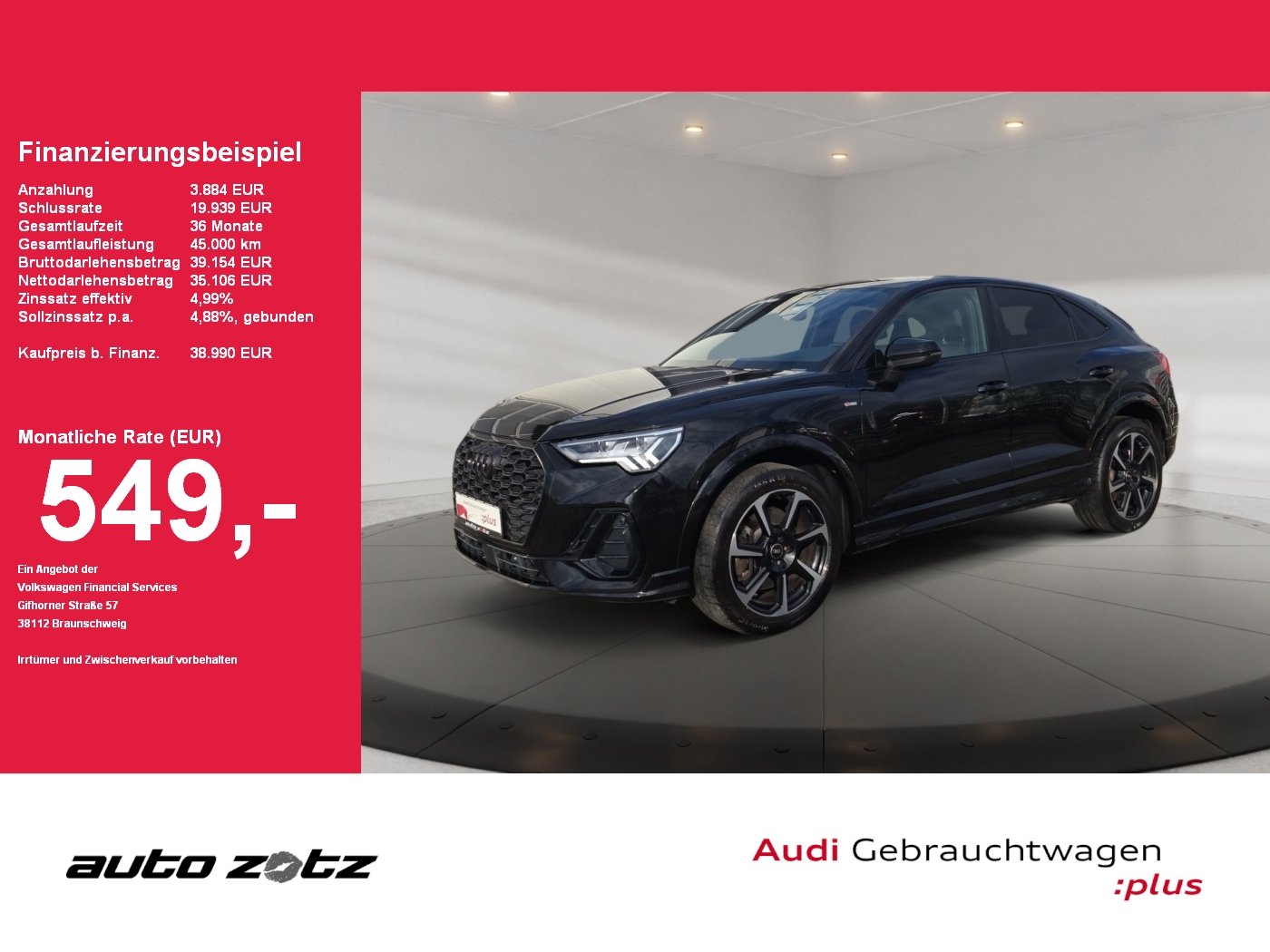 Q3 Sportback 40TFSI quattro S tronic S Line,360