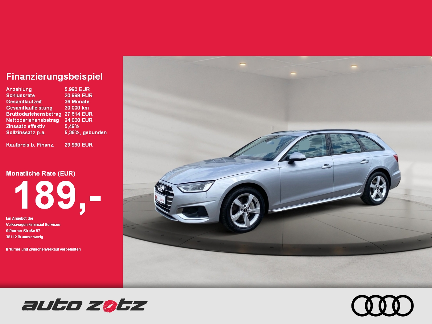 A4 Avant Advanced 40 TDI quattro S tronic 360,LM
