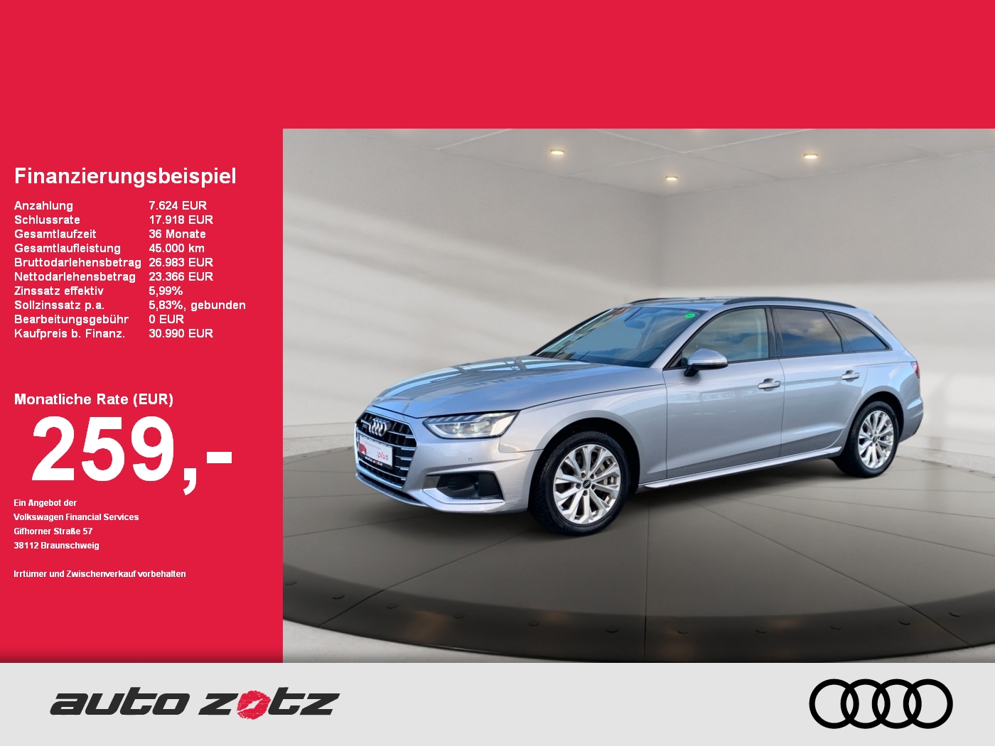 A4 Avant advanced 40 TDI quattro S tronic ,PDC