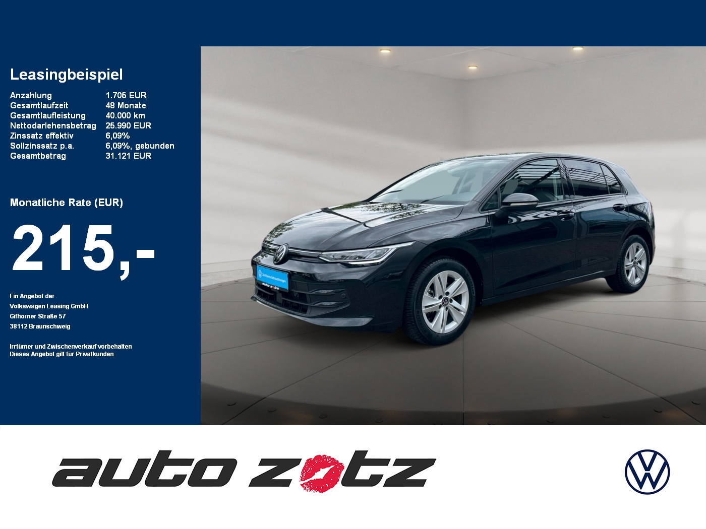 Golf VIII Life 1.5 l eTSI OPF  DSG Kam.,PDC,ACC