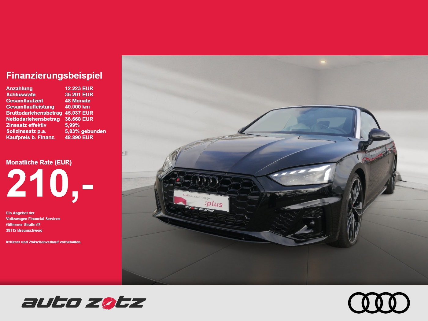 S5 Cabriolet TFSI tiptronic matrix,360,HUD,Kam.