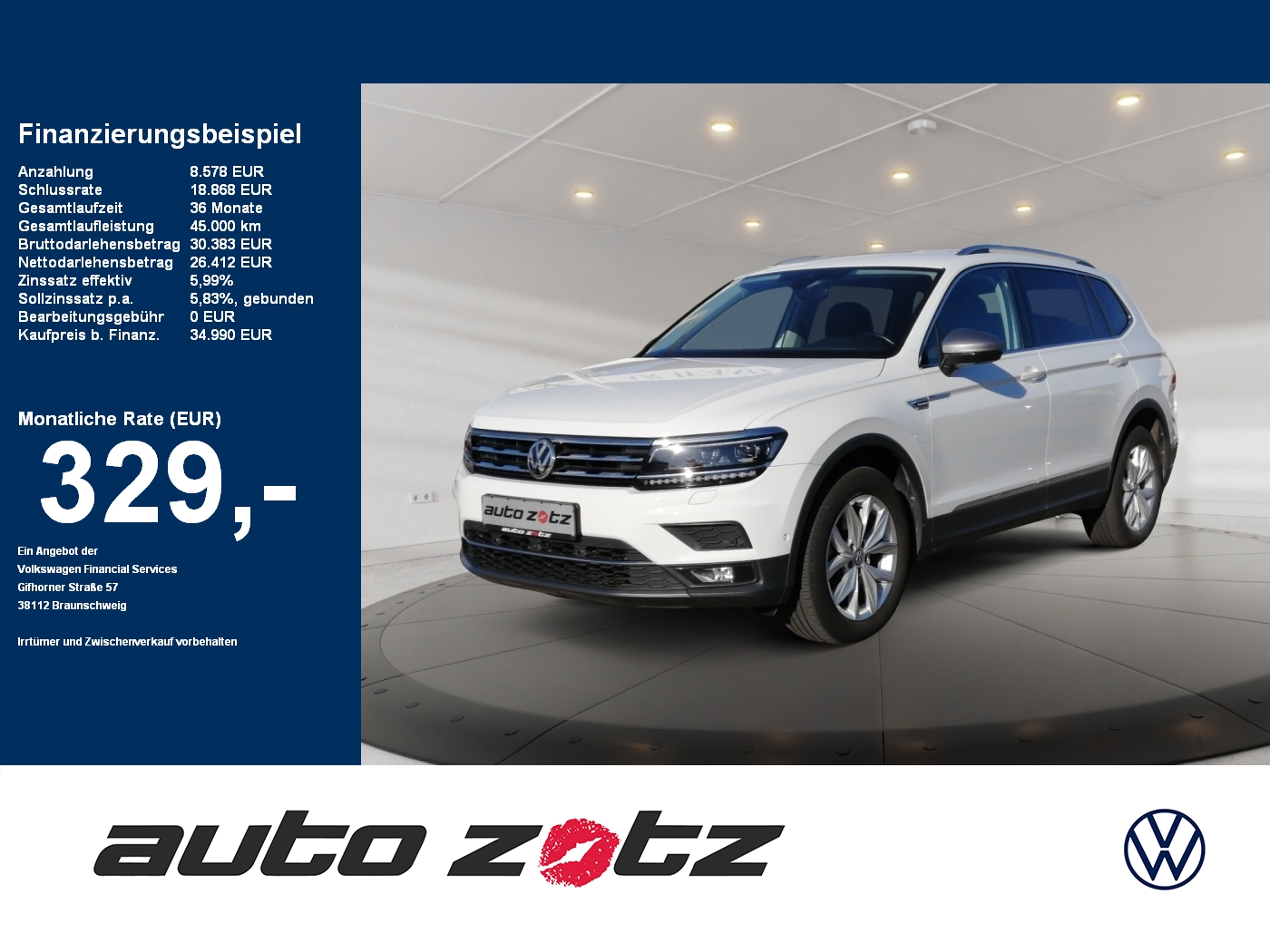 Tiguan Allspace Highline 2.0 TDI 4MOTION ,PDC,LM