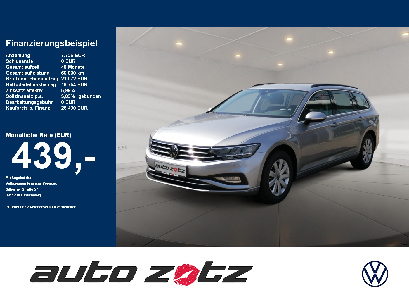 Passat Variant Business 2.0 TDI SCR 90 kW 7-Gang