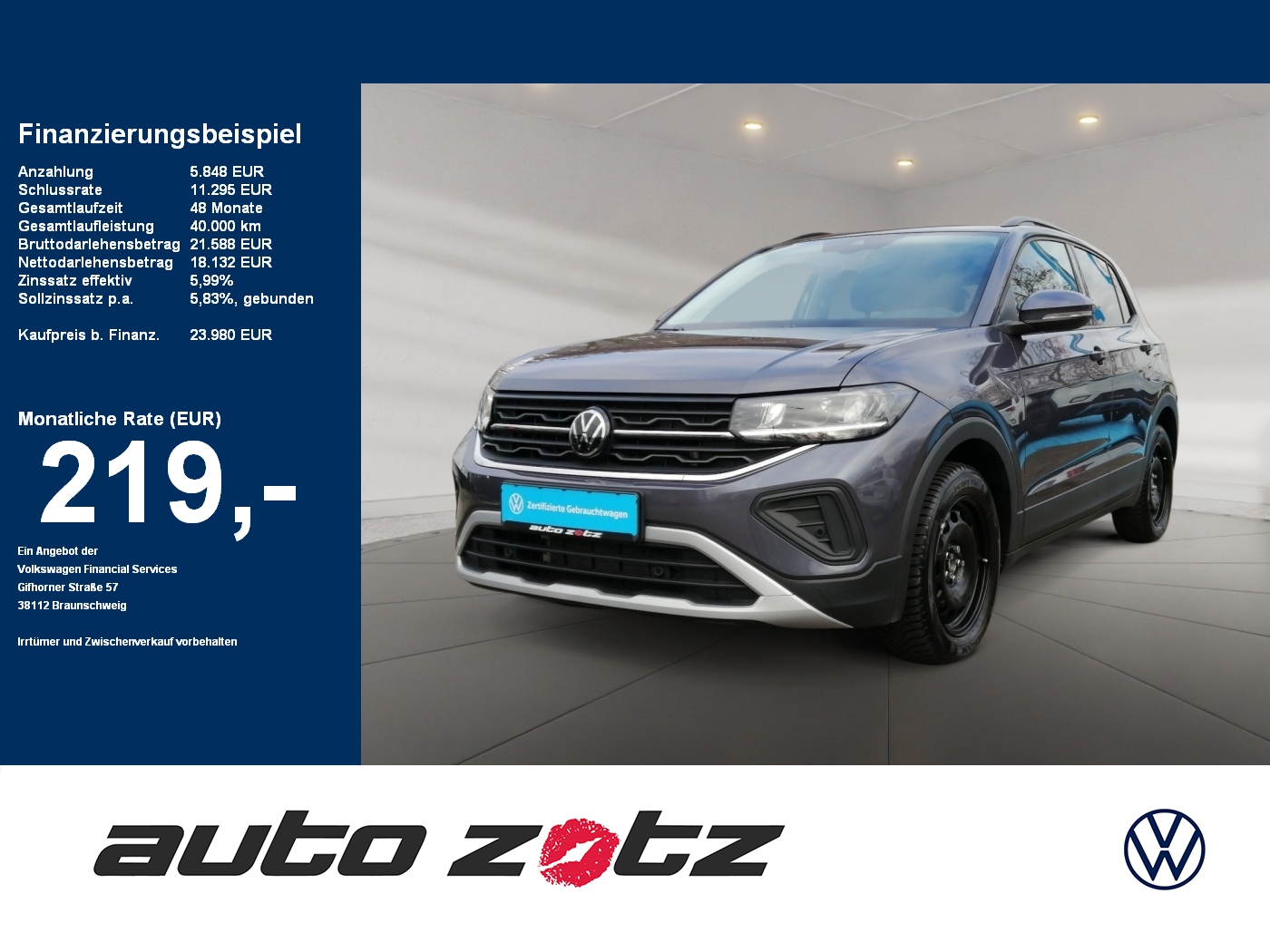 T-Cross T-Cross 1.0 Life B 085 TSIM6F PDC,ACC,LM