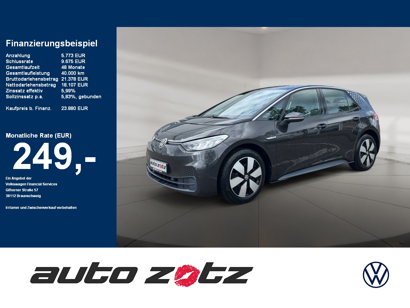 ID.3 Pro Performance Life 150 kW 58 kWh 1-Gang-Automatik