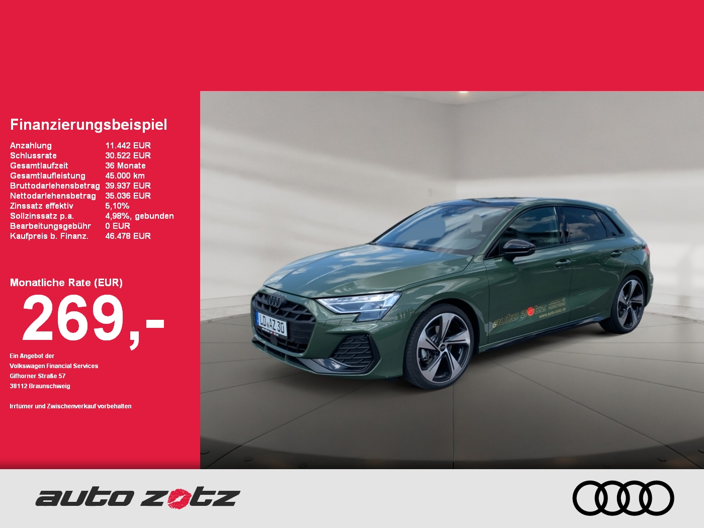 A3 Sportback S line 35 TFSI S tronic HuD, Sonos