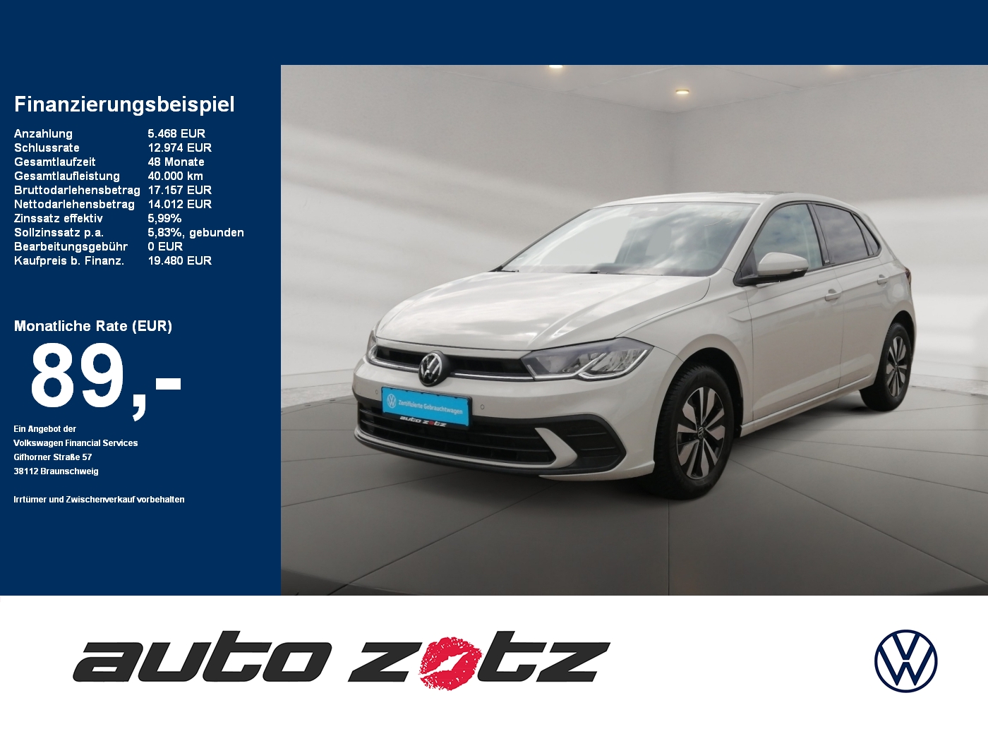 Polo VI 1.0TSI MOVE ,Virtual,PDC,AHK,LED,SHZ