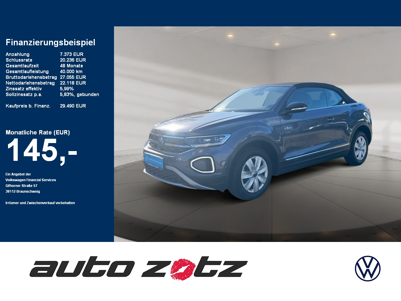 T-Roc Cabriolet GOAL 1.5TSI