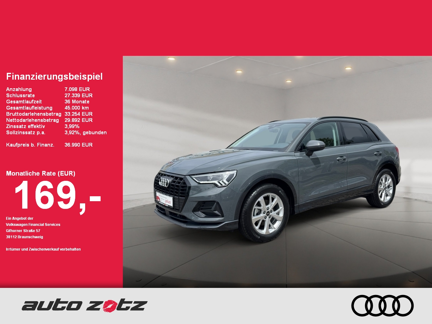 Q3 SUV advanced advanced PDC,Virtual,ACC,AHK,LED