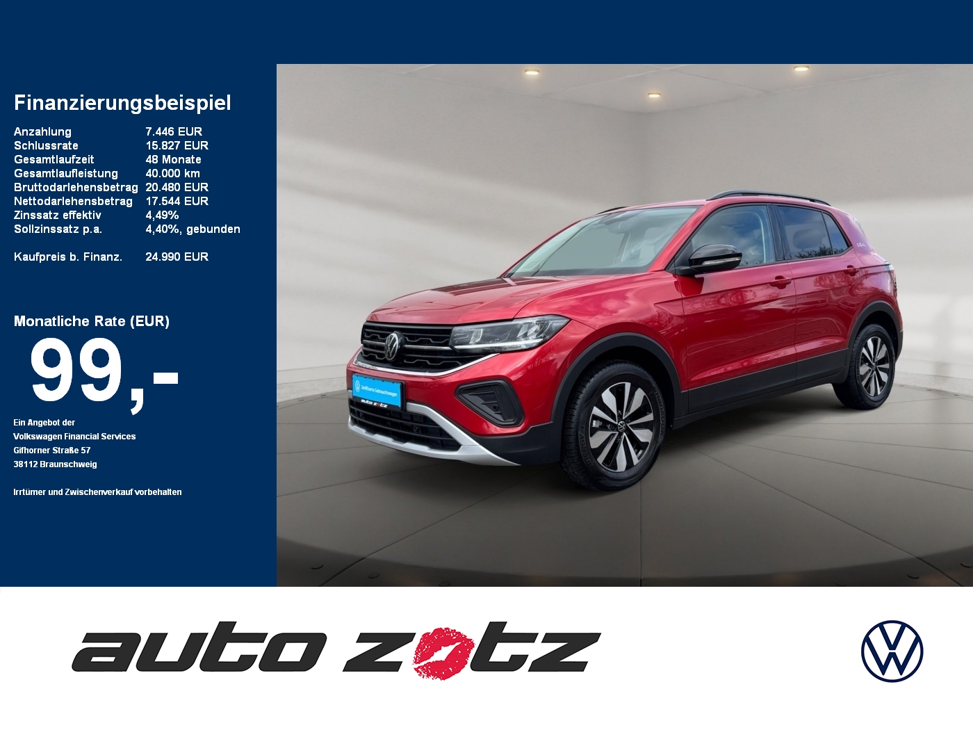 T-Cross Life 1.0 l TSI OPF  7-Gang-DSG Kam.,PDC