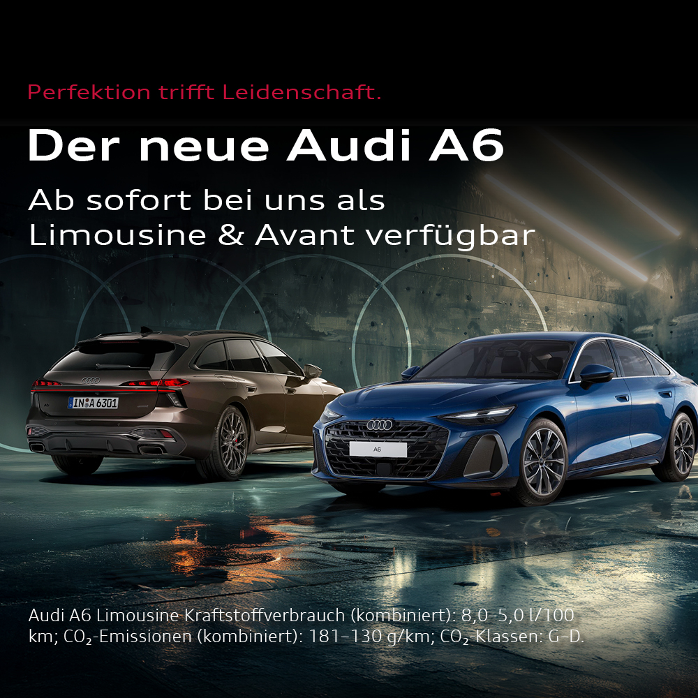 Beitragsbild Audi A6 ab sofort verfügbar