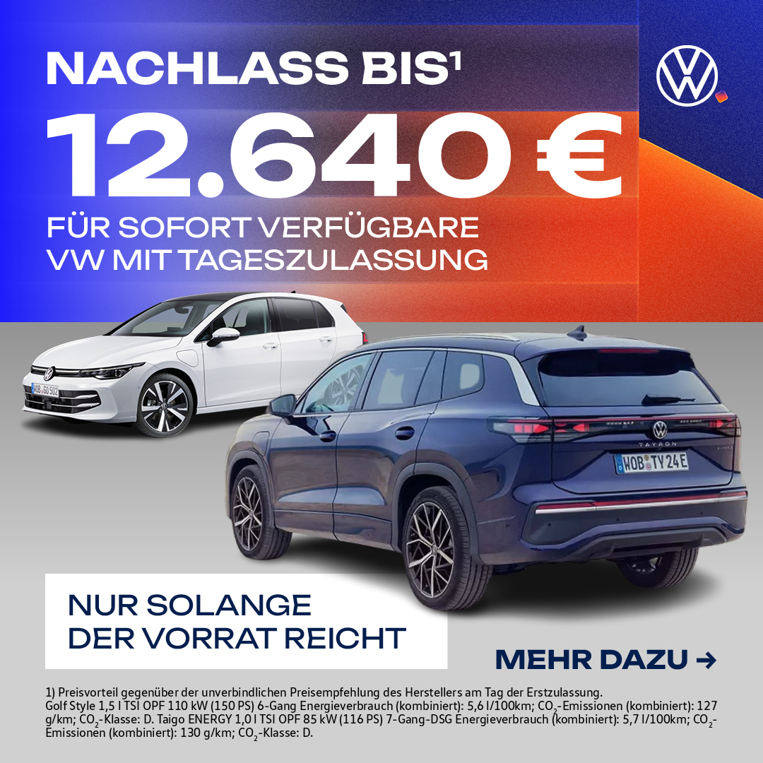 BEITRAG VW Tageszulassung Handelslager